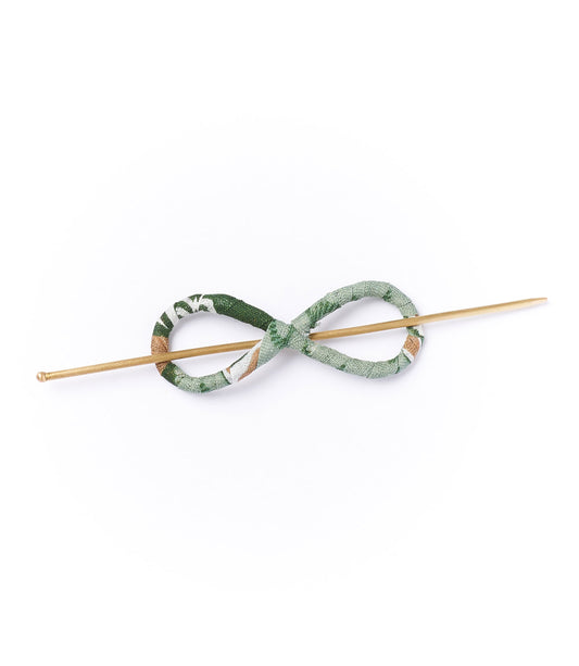 Infinity Figure 8 Hair Slide with Stick - Assorted Upcycled Sari