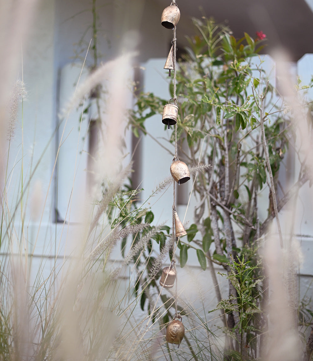 Rustic Bell Hanging Garland - Hand Tuned, Fair Trade Home Decor