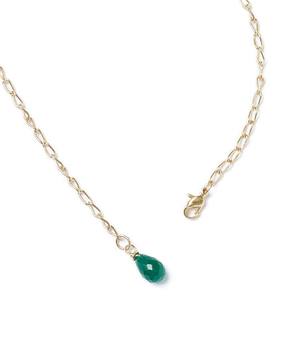 Indali Aventurine Gemstone Drop Necklace - Green, Semi Precious