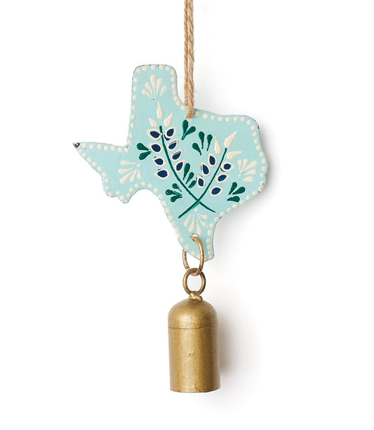 Texas Bluebonnet Wind Chime - Hand-painted State Flower