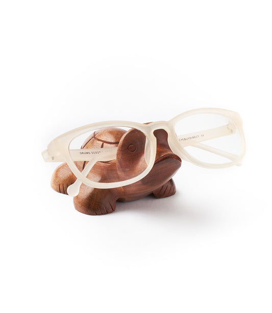 Turtle Eyeglasses Holder/Stand - Hand Carved Indian Rosewood