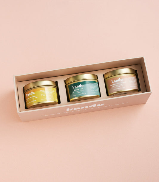 Fall Holiday Candle Gift Set - Set of 3 - 3 oz Candles