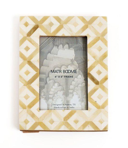 Dari Sandstone Mosaic 4x6 Picture Frame - Hand Carved Bone - Matr Boomie Wholesale