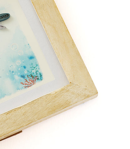 Bimala 6x6 White Rub Quilling Card Frame