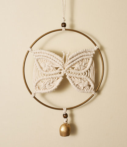 Buna Butterfly Macrame Wall Hanging - Handmade, Fair Trade