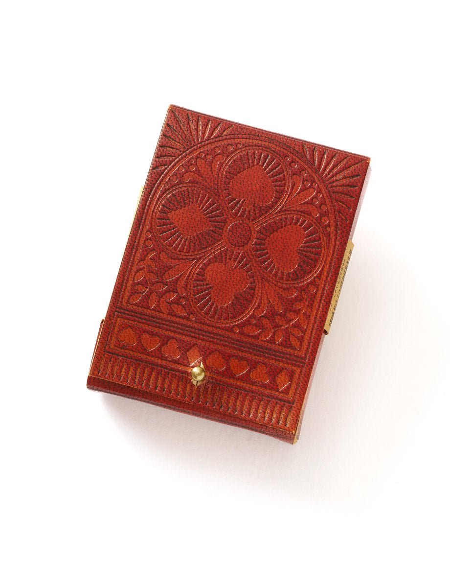 Embossed Leather Playing Cards Set