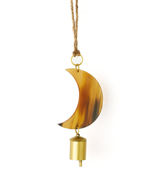 Chayana Moon Bell Wind Chime  - Carved Horn, Hand Tuned - Matr Boomie Wholesale