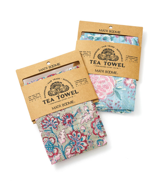 Kantha Tea Towel - assorted upcycled fabrics