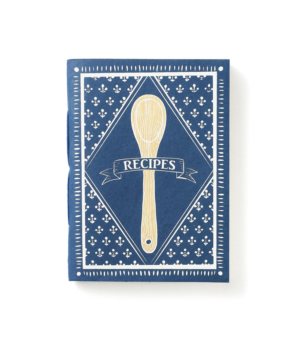 Khaana Navy 5x7 Recipe Journal - recycled paper