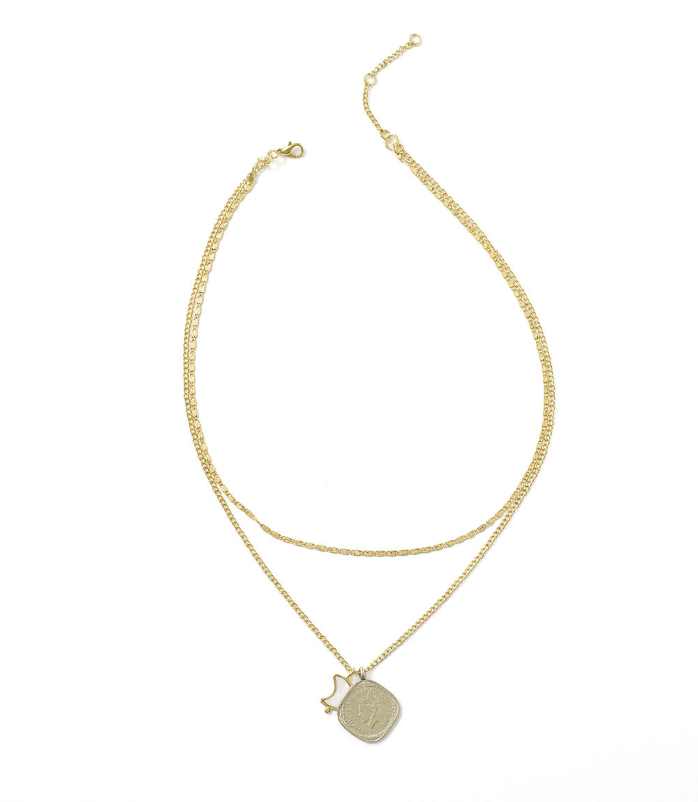 Sikka Coin Pendant Necklace