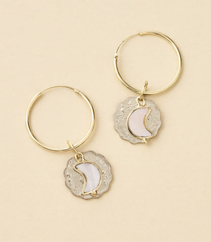 Sikka Coin Dangle Hoop Earrings