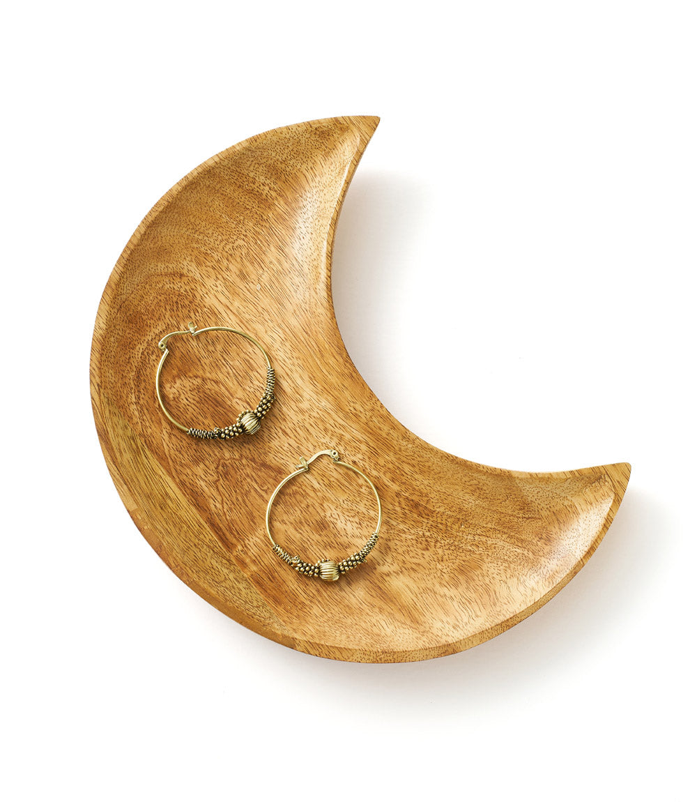 Indukala Crescent Moon Catch-all Tray - Mango Wood