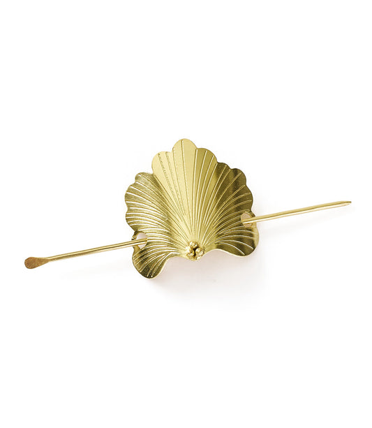 Sayuri Ginkgo Leaf Hair Pin - Gold