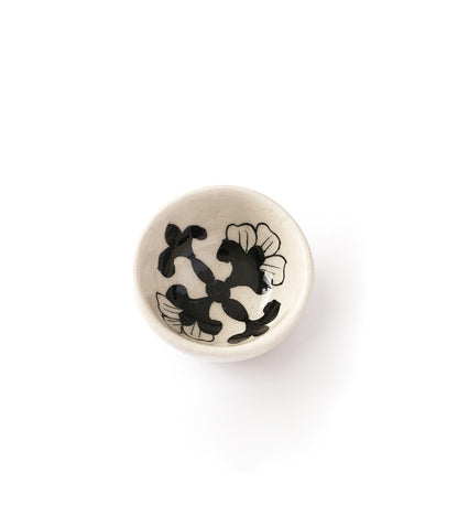 Lalita Ceramic Trinket Dish - Hand-Painted Black, White