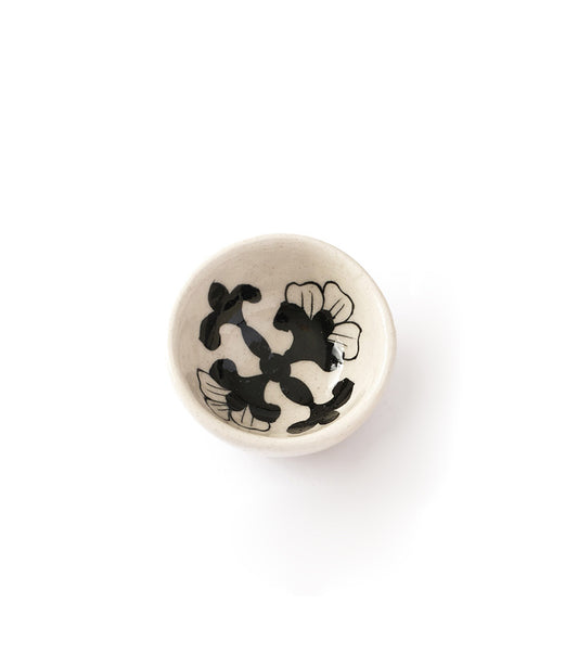 Lalita Ceramic Ring Dish - Black, White