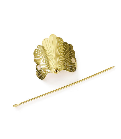 Sayuri Ginkgo Leaf Hair Pin - Gold