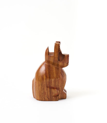 Dog Eyeglass Holder Stand - Hand Carved Wood