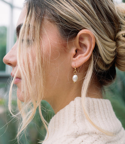 Adhya Pearl and Oval Stud Earrings - Set of 2