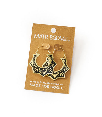 Nisha Lotus Hoop Earrings