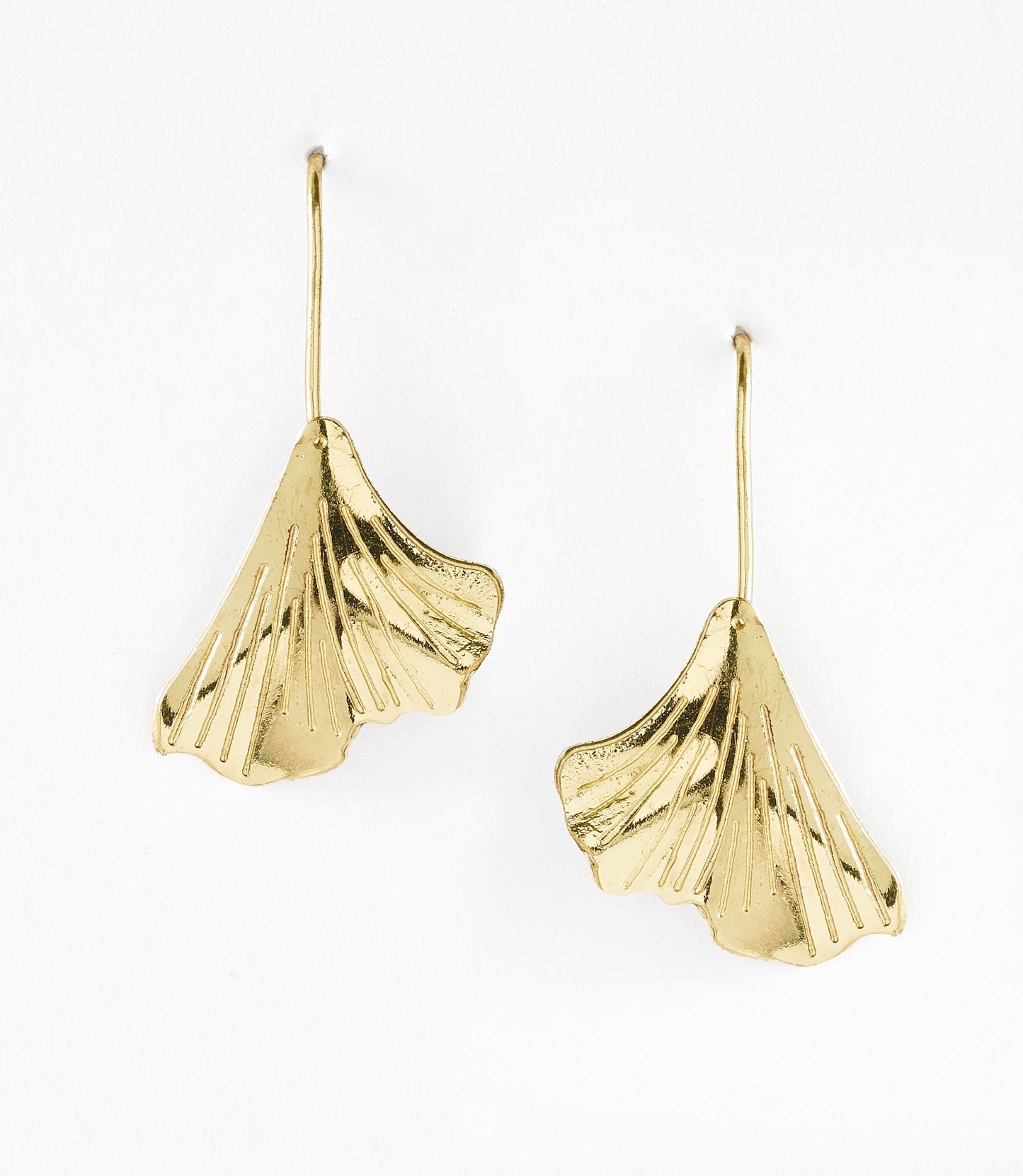 Sayuri Ginkgo Leaf Drop Earring - Gold