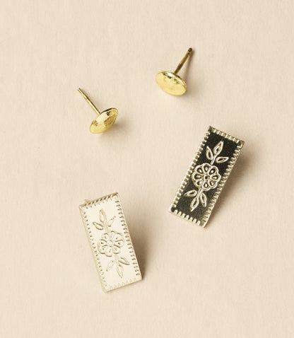 Haveli Etched Earring Set, Set of 2