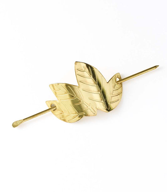 Sayuri Leaf Hair Pin - Gold