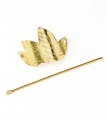 Sayuri Leaf Hair Pin - Gold