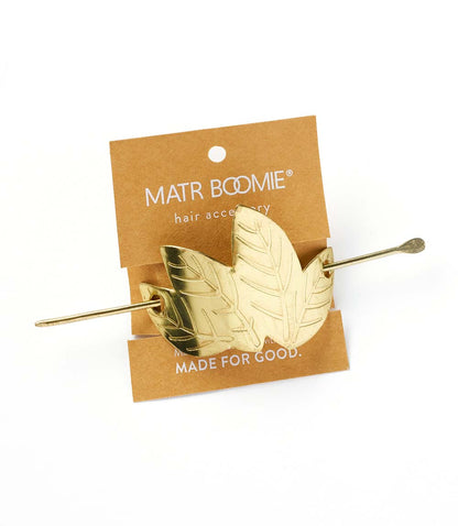 Sayuri Leaf Hair Pin - Gold