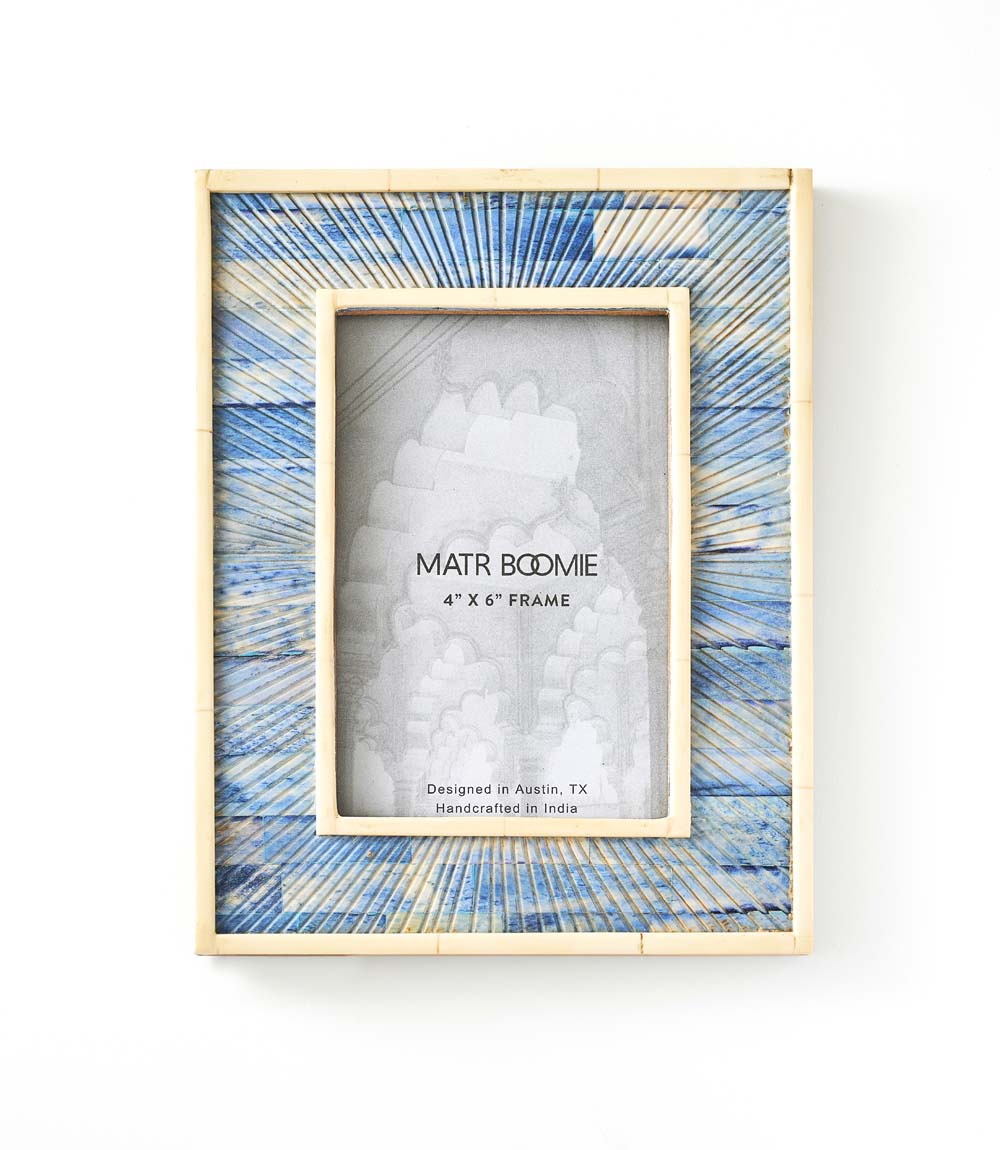 Neela 4x6 Picture Frame - Carved Bone