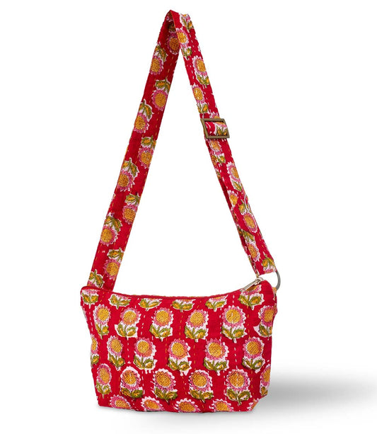 Kantha Crossbody Sling Bag, Assorted Cotton Prints