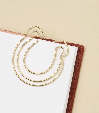 Kitaab Horseshoe Wire Bookmark - Gold