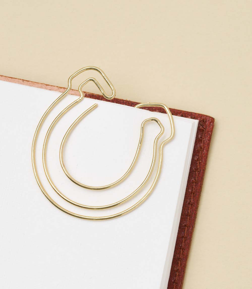 Kitaab Horseshoe Wire Bookmark - Gold