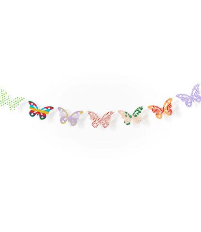Butterfly Recycled Paper Garland - Assorted Prints