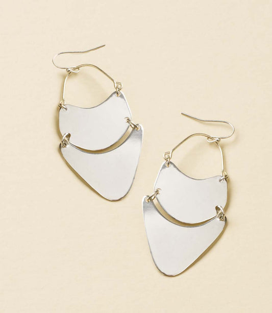 Iyla Geometric Statement Earring - Silver