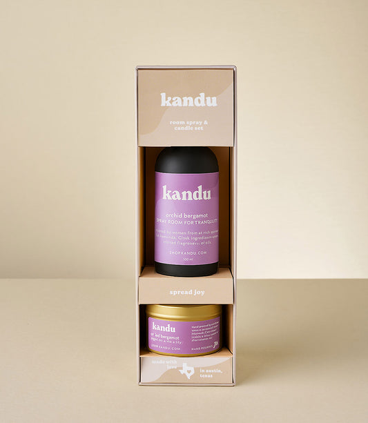 Orchid Bergamot Room Spray and Candle Gift Set