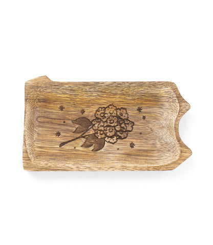 Pennsylvania State Mountain Laurel Trinket Dish - Mango Wood