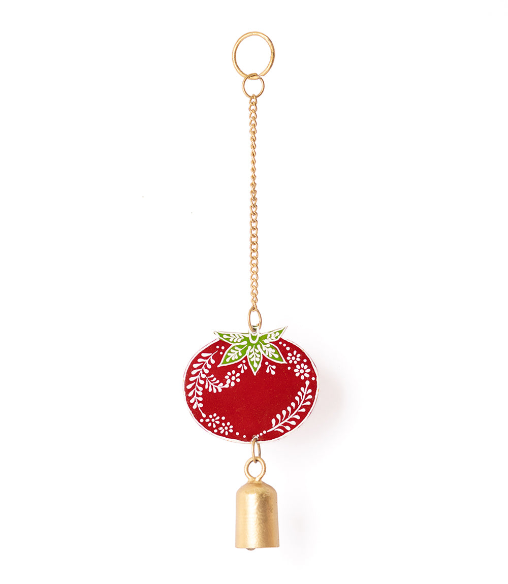 Henna Tomato Wind Chime - Hand Painted