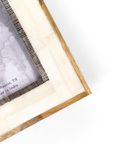 Janaka 4x6 Picture Frame - Carved Bone and Horn