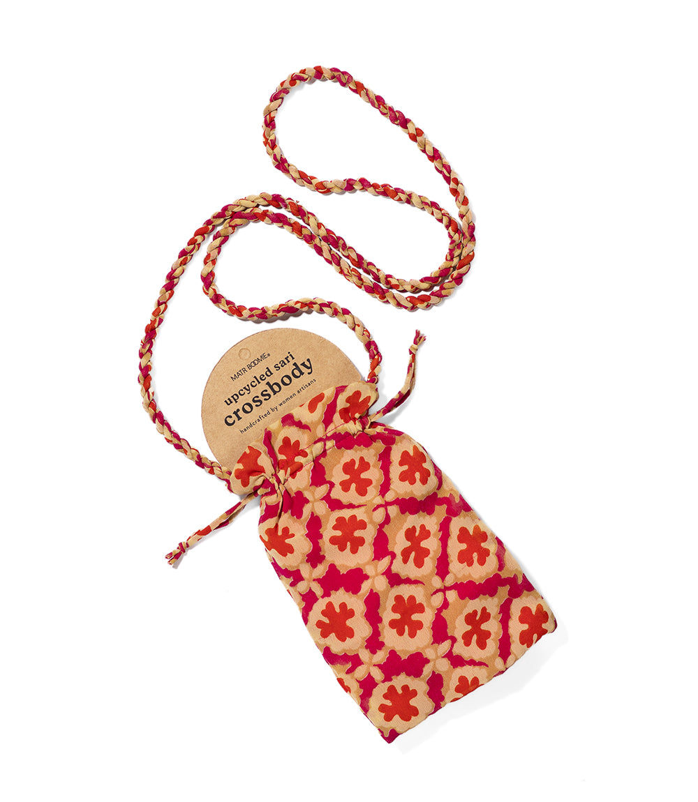 Tokari Drawstring Crossbody Bag - Assorted Upcycled Sari