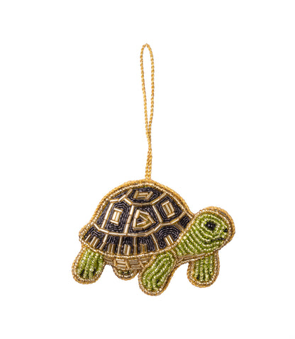 Larissa Turtle Ornament - Hand Embroidered