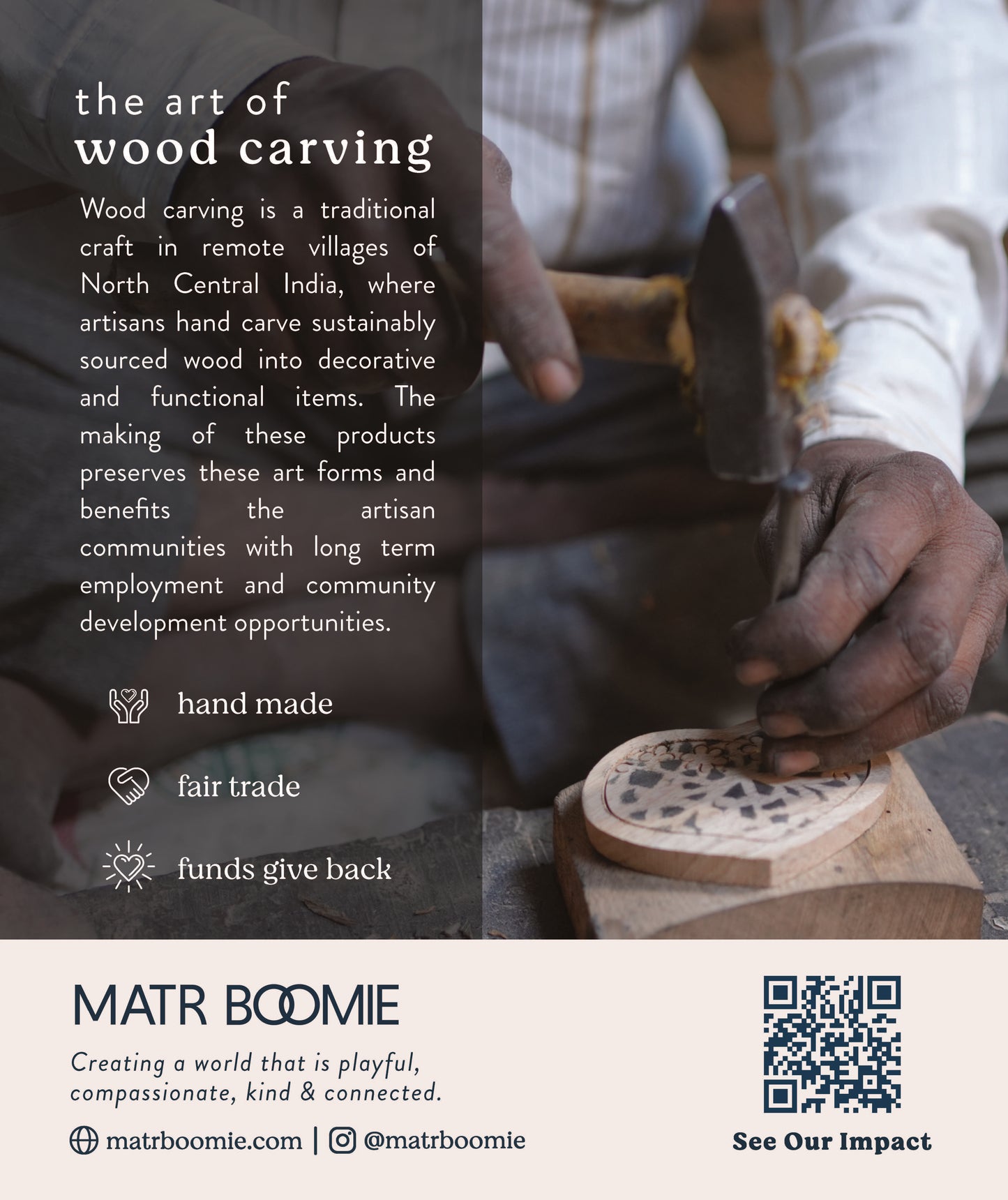 Wood Carving Shelf Talker