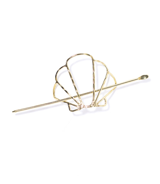 Arnava Shell Hair Pin - Slide With Stick