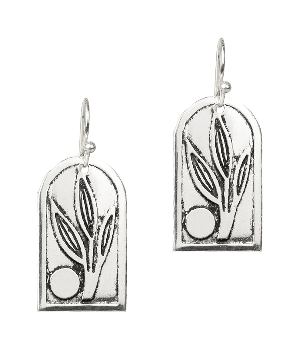 Patra Leaf Drop Earrings