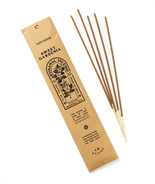 Sweet Gardenia Incense - 10 sticks, low smoke