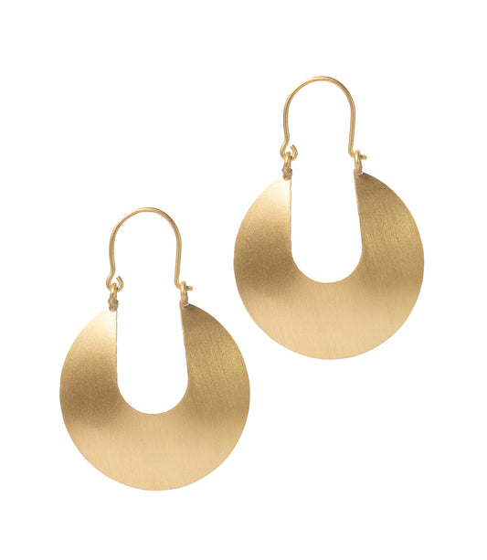 Pratima Cutout Disc Hoop Earrings