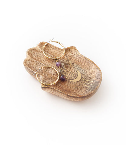Drishti Hamsa Trinket Dish - Brass inlay