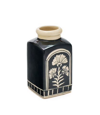 Koyala Large Floral Vase - Hand Painted Ceramic