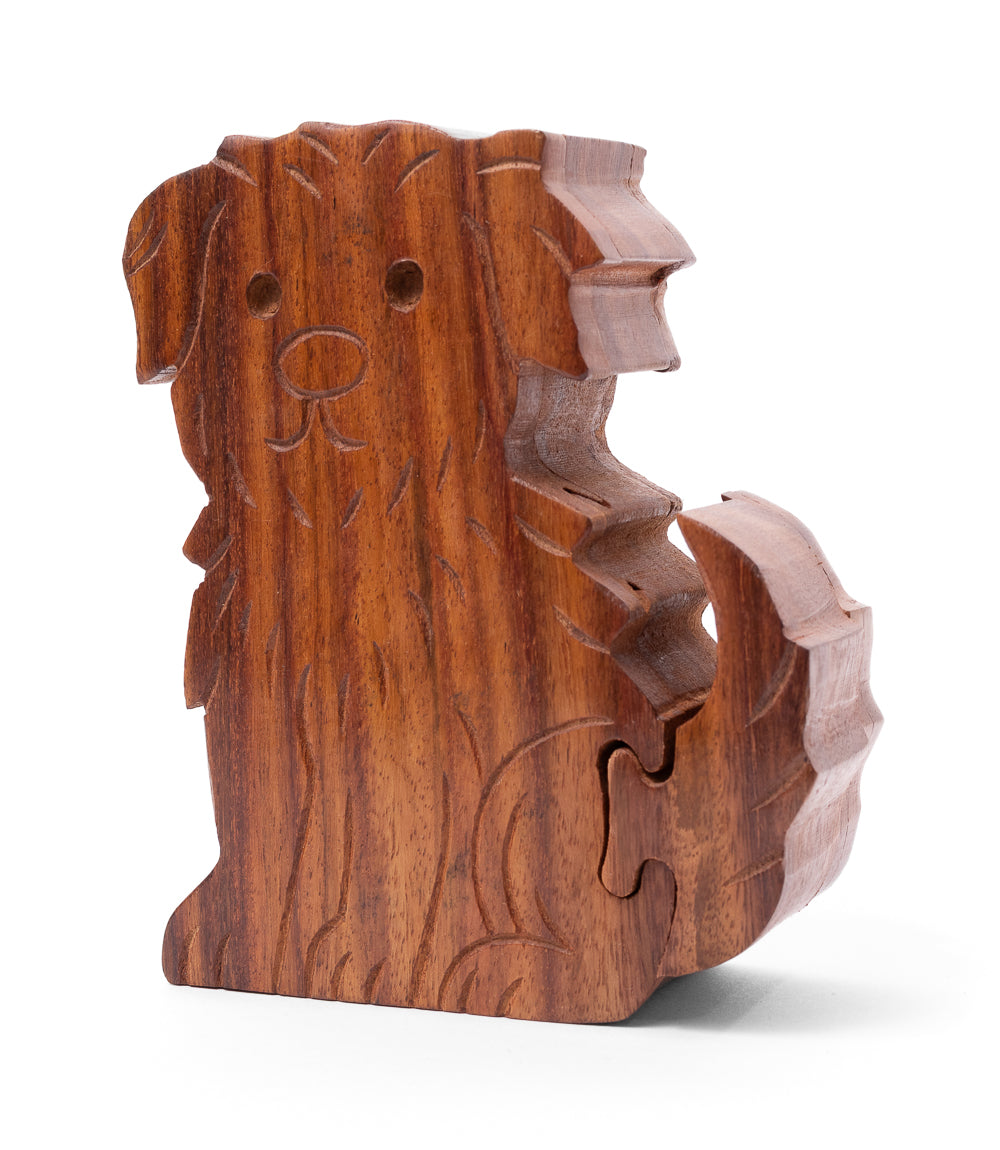 Dog Puzzle Box - Handcrafted Sheesham Wood