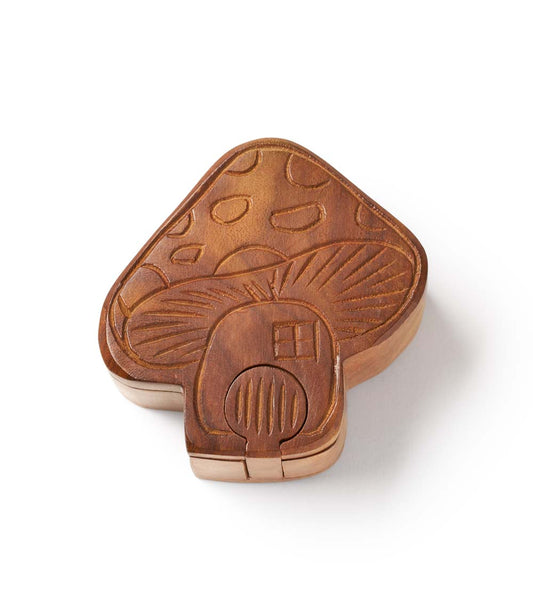 Mushroom Puzzle Box - Handcrafted Sheesham Wood