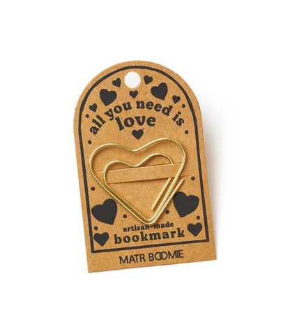 Kitaab Heart Wire Bookmark - Gold-tone